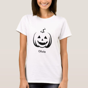 Jack-o-lantern Pumpkin Face Halloween Women's T-Shirt