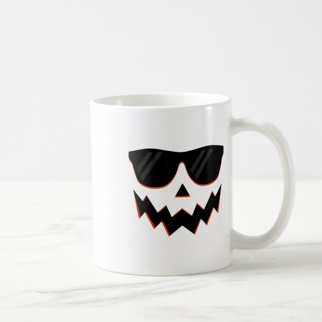 Jack O Lantern Pumpkin Face Hallowen Costume Sungl Coffee Mug (Right)