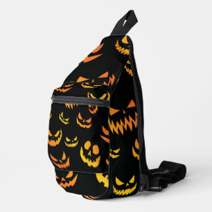 Jack O Lantern Pumpkin Face Sling Bag