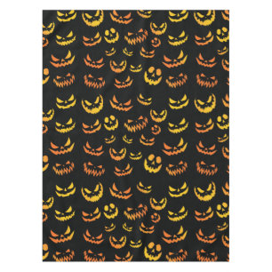 Jack O Lantern Pumpkin Face Tablecloth