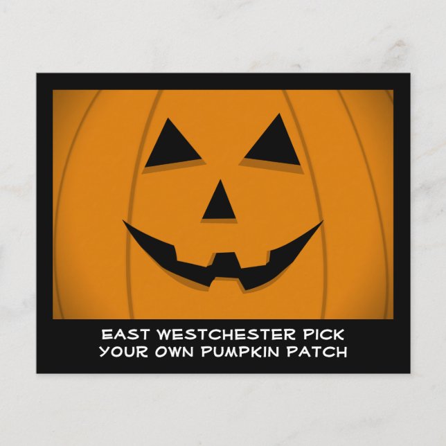 Jack-O-Lantern Pumpkin Graphic Customisable Flyer (Front)