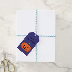 Jack-O'-Lantern Pumpkin Halloween Add Your Text Gift Tags