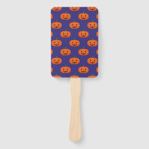 Jack-O'-Lantern Pumpkin Halloween Pattern Hand Fan