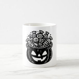 Jack-o-Lantern Pumpkin Pail Halloween Candy Coffee Mug