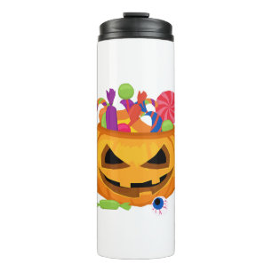 jack o lantern pumpkin thermal tumbler
