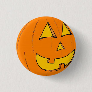 Jack o' Lantern Purple Button