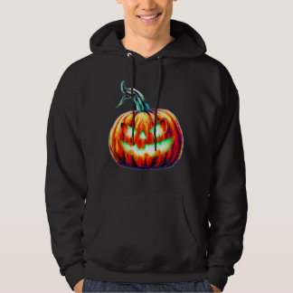 Jack-o-Lantern RETRO Style Halloween BLACK Hoodie