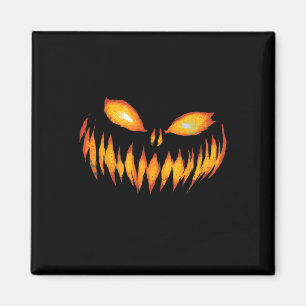 Jack O Lantern Scary Carved Pumpkin Face Halloween Magnet