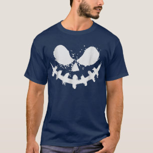 Jack O Lantern Scary Carved Pumpkin Face Halloween T-Shirt