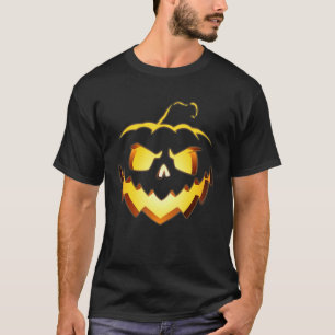 Jack O Lantern Scary Carved Pumpkin Face Halloween T-Shirt