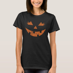 Jack o Lantern Scary Halloween Pumpkin Face Women T-Shirt