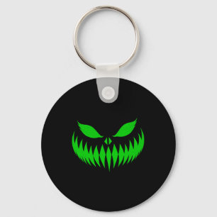 Jack O Lantern Scary Pumpkin Face Halloween Costum Key Ring
