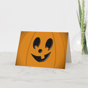 Jack-O-Lantern Silly Face w/ Tooth Halloween Card
