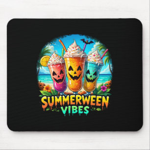Jack-o-lantern Summerween Vibes Skeleton Summer Wa Mouse Pad