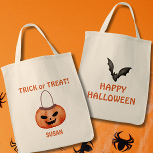 Jack O Lantern Trick Or Treat Happy Halloween Tote Bag