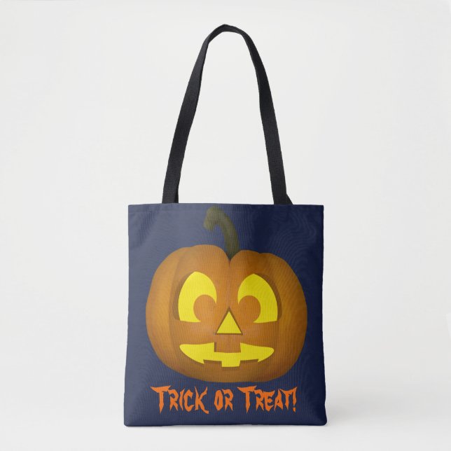 Jack O' Lantern Trick or Treat  Tote Bag (Front)
