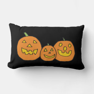Jack-o'-Lantern Trio pillow