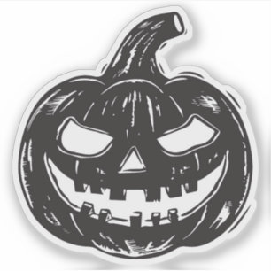 Jack-o'-lantern vinyl sticker