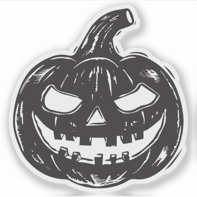  Jack-o'-lantern vinyl sticker (Front)