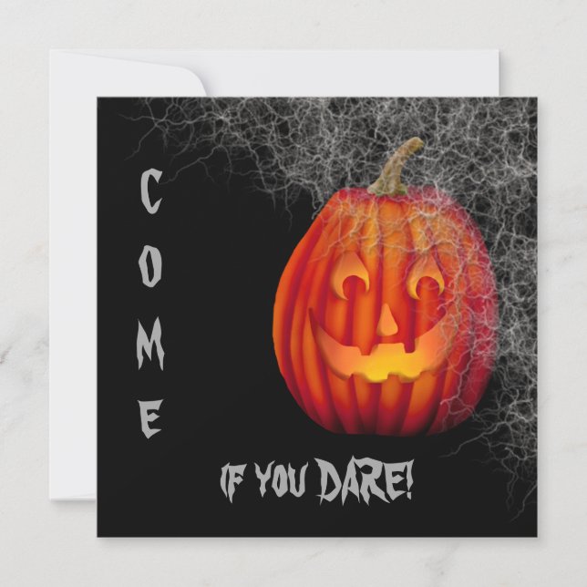 Jack o Lantern Web Halloween Party Invitation (Front)