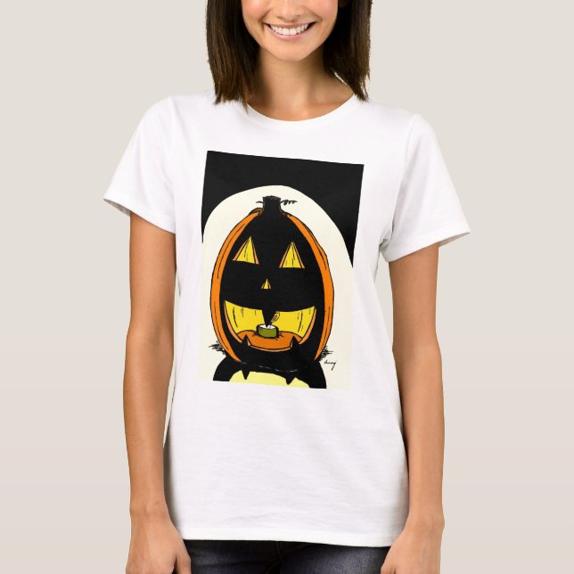 Jack o' Lantern Womens Spaghetti Tank (Front)
