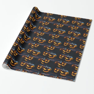 jack o lantern wrapping paper