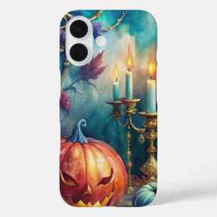 JACK O LANTERNS AND HALLOWEEN CANDLES iPhone 16 CASE
