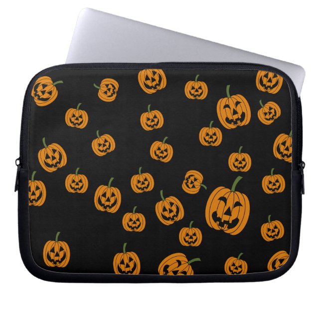 Jack O' Lanterns background Laptop Sleeve (Front)