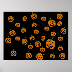 Jack O' Lanterns background Poster