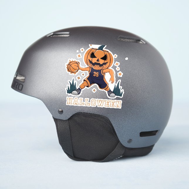 Jack-o'-Lantern's Fiery Slam Dunk: Halloween Night (Helmet Side)