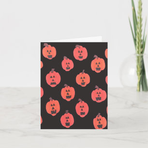 Jack-o-Lanterns on Black Card