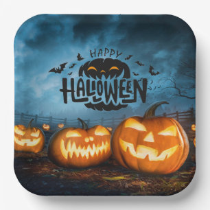 Jack-O-Lanterns Paper Plate