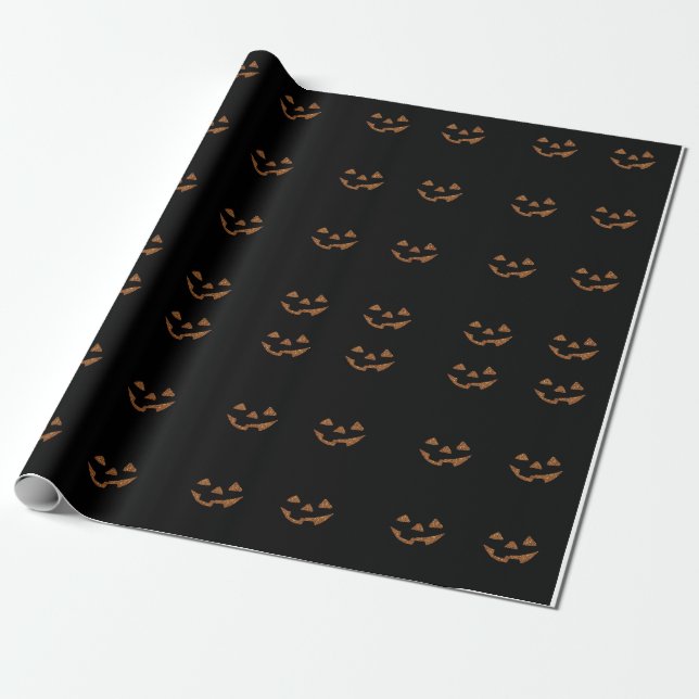 Jack-o'-lanterns Wrapping Paper (Unrolled)
