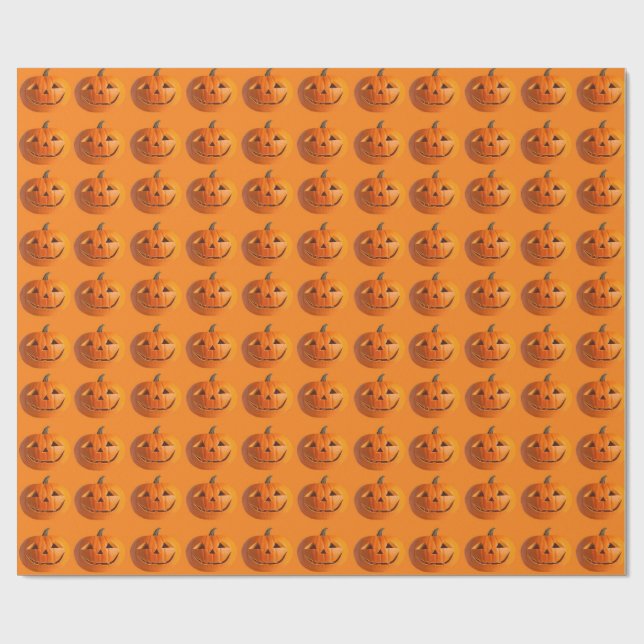 Jack-O-Lanterns Wrapping Paper (Flat)