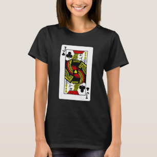 Jack Of Clubs Poker Card Games Playing Cards Black T-Shirt