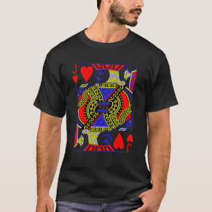 Jack of Hearts Costume Magic Poker Card Math Geek T-Shirt