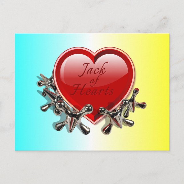 Jack of Hearts Valentine Holiday Postcard (Front)