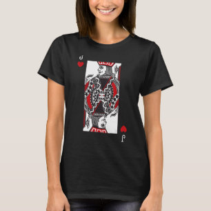 Jack Of Hearts Valentines Day Cool Playing Card Po T-Shirt