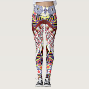 Jack of Spades King Queen Playing Cards Abstract Leggings