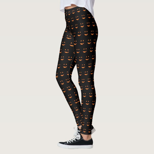 Jack o'lantern Faces Leggings (Left)