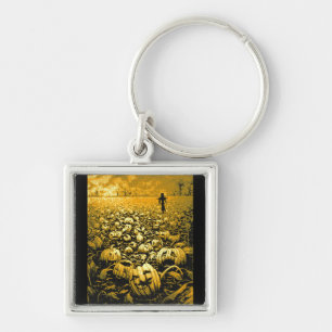 Jack O'Lantern Graveyard Key Ring