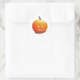 Jack O'Lantern Halloween Classic Round Sticker