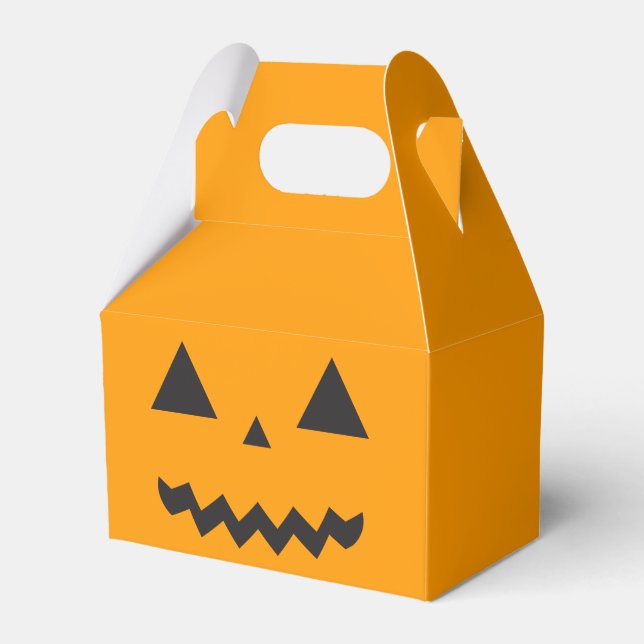 Jack O'Lantern Halloween Favour Box (Front Side)