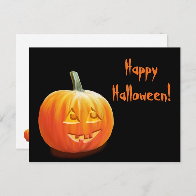 Jack O'Lantern Halloween Postcard (Front/Back)