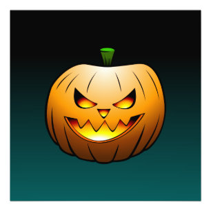 Jack O'lantern is ready for Halloween Photo Print