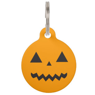 Jack O'Lantern Pet Tag