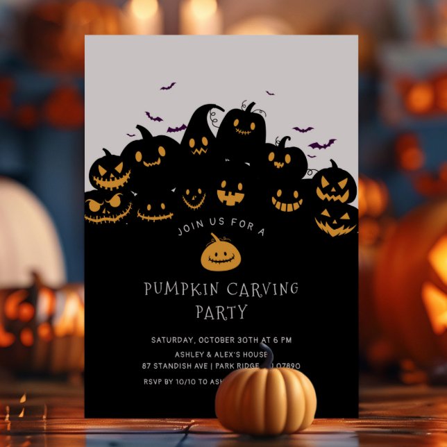 Jack O'Lantern Pumpkin Carving Invitation (Creator Uploaded)