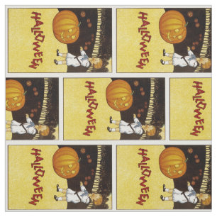 Jack o'Lantern Pumpkin Patch Halloween Fabric
