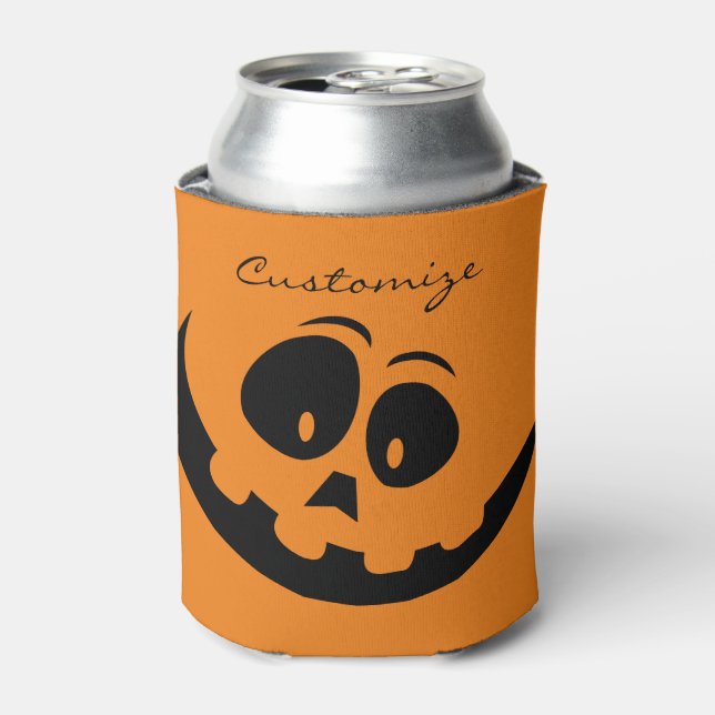Jack O'lantern Smile Thunder_Cove Can Cooler (Can Front)