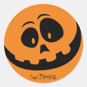 Jack O'lantern Smile Thunder_Cove Classic Round Sticker